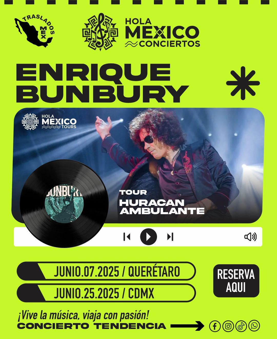 Hola México Conciertos: BUNBURY