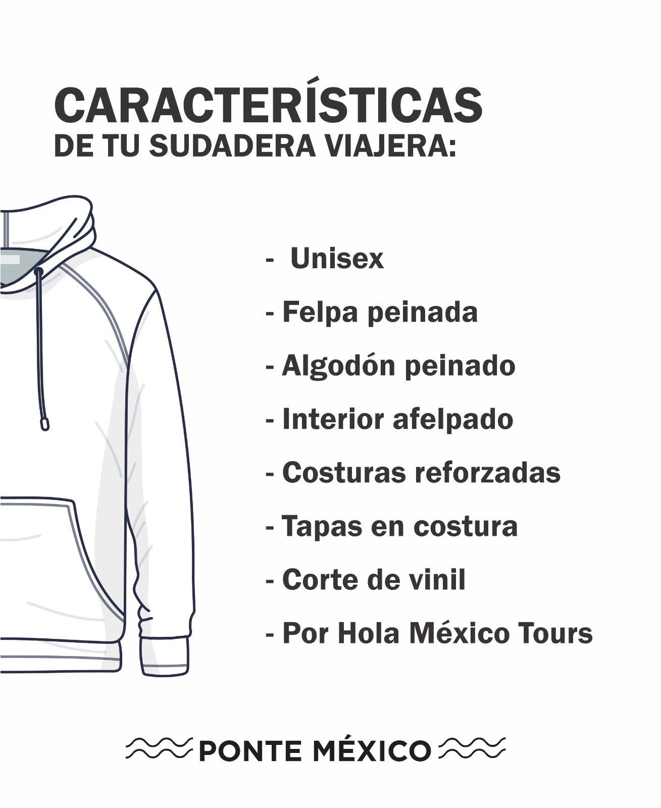 Sudaderas viajeras: Modelo Vive México
